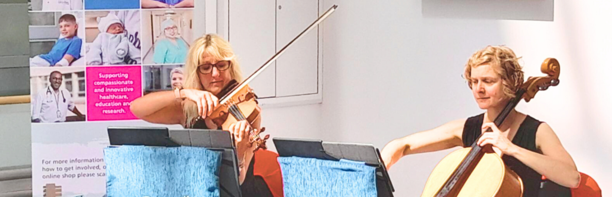 Andrelli playing at Newcastle's Royal Victoria Infirmary.