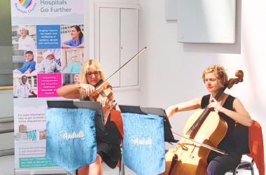 Andrelli playing at Newcastle's Royal Victoria Infirmary.
